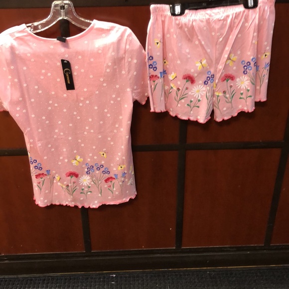 Women’s Cotton Short Sleeve Two Piece Set - Picture 2 of 3